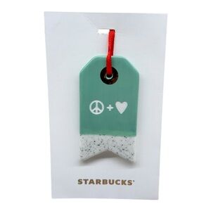 Starbucks Peace and Love Ceramic Ornament 2017